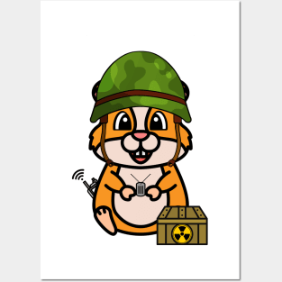 Army Hamster Posters and Art